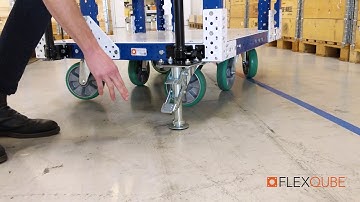 How To Use FlexQube Floor Brakes | Heavy-Duty & Flexible Material Handling Equipment