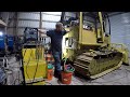 Dozer blew a hydraulic hose in the shop cat D3C LGP