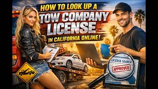 How to look up a tow company license in California online
