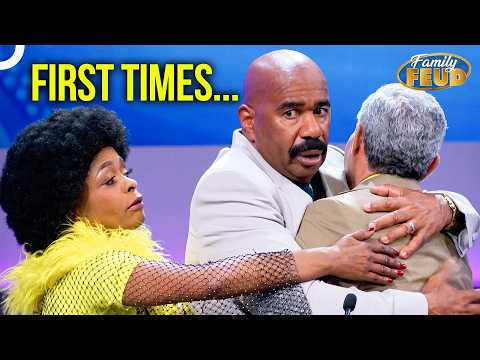 Steve Harvey CAN'T HANDLE These 'First Time' Answers! | Family Feud Compilations