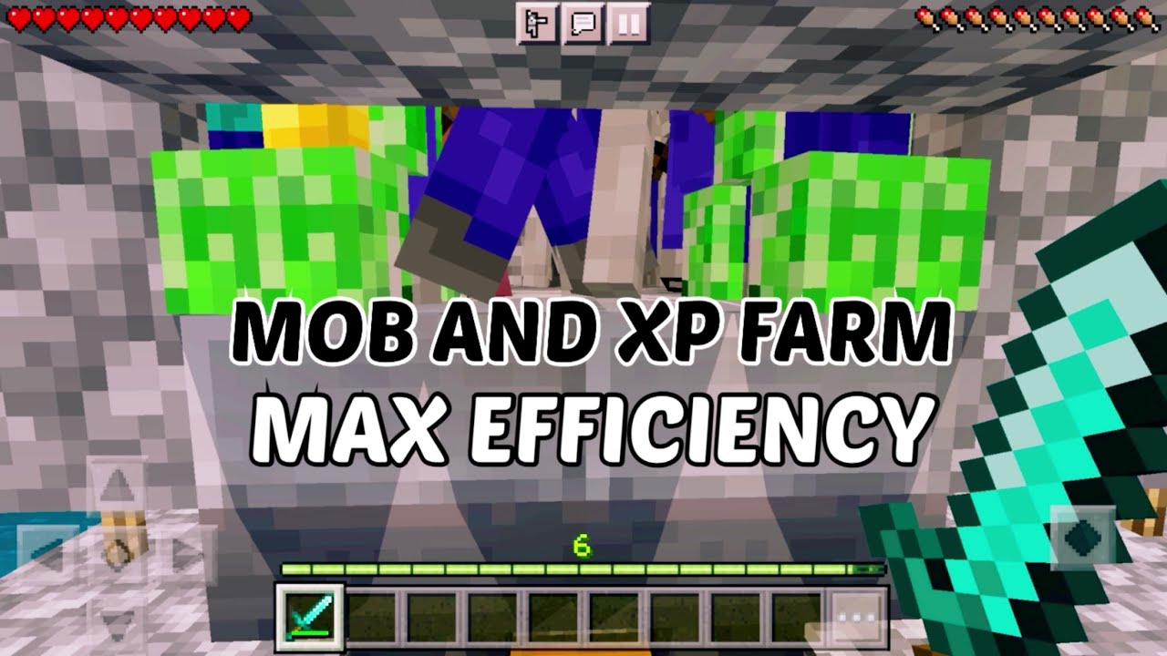 EASY MOB AND XP FARM!!! How to Make MİNECRAFT PE Mob Farm? - YouTube