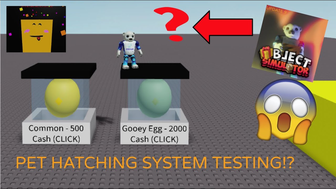 Pet Hatching System Testing Roblox Object Simulator Youtube - roblox 2004 simulator testing stages roblox