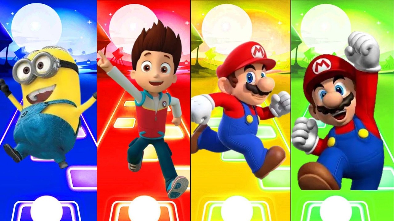 #232 #supermario, #minions  Tiles Hop, Coffin Dance, Subscribe