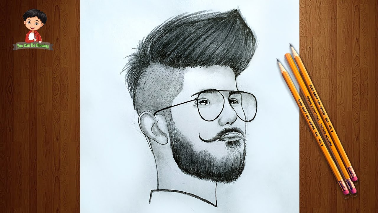 How to Draw a Stylish Boy || Pencil sketch Step By Step || Drawing By ...