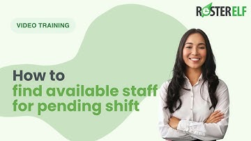 How to find available staff for a pending shift on the dashboard in RosterElf
