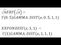 ERF GAMMADIST EXPONDIST SQRTPI LINEST Polynomial Regression in Google Sheets or Excel