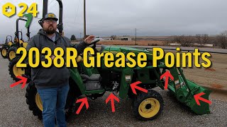 ALL Grease Points on John Deere 2038R Compact Tractor by 247Parts 789 views 3 months ago 2 minutes, 46 seconds