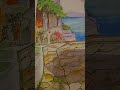 #Water color #Santorini blue #painting 💙