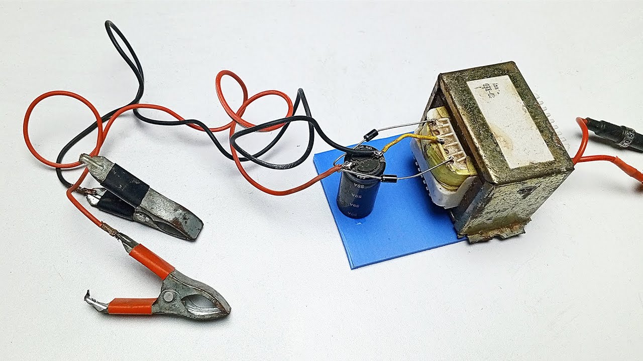 How to Make a Simple DC Power Supply at Home | Transformer + Capacitor ...