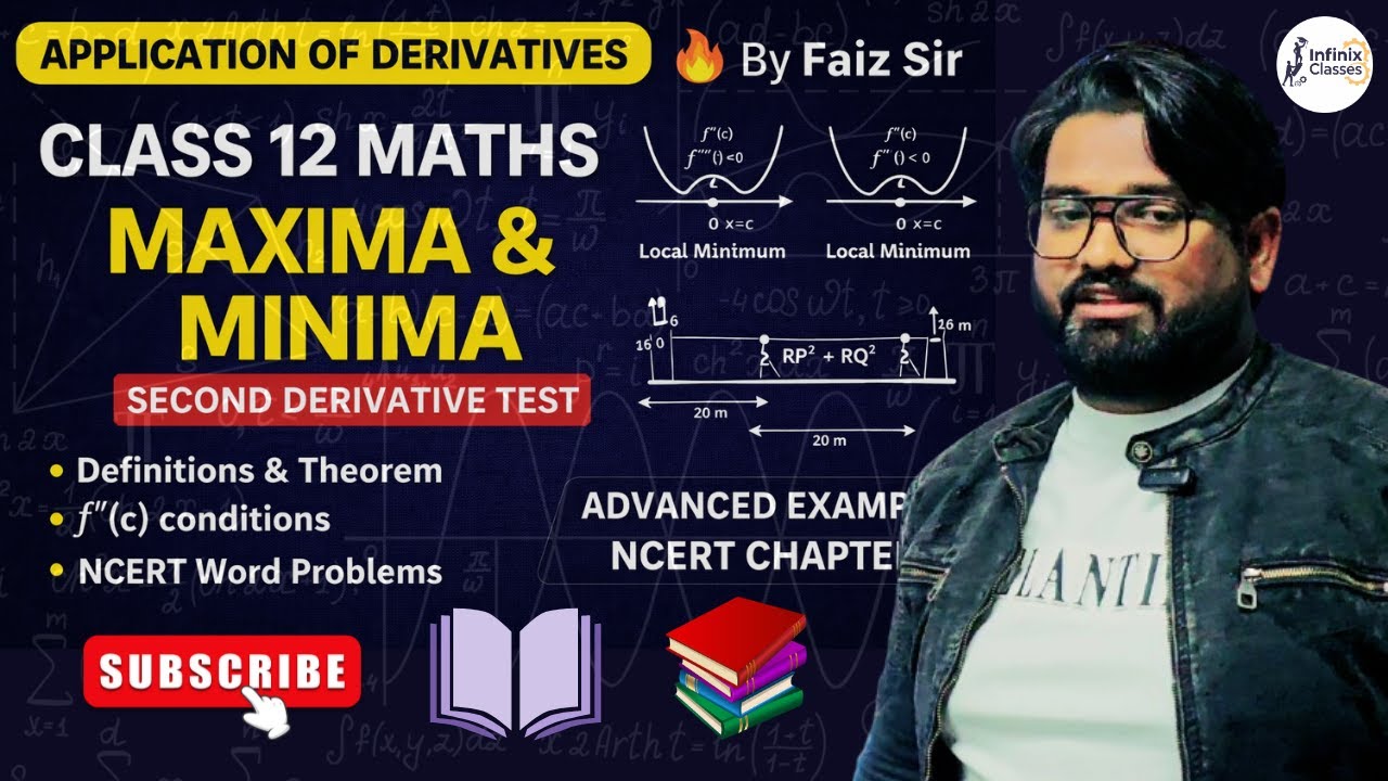 Maxima & Minima Class 12 🔥 Second Derivative Test | Word Problems | NCERT Ch-6 | Faiz Sir 
