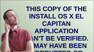 Apple: This copy of the Install OS X El Capitan application can