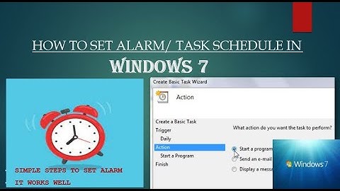 How to create alarm in windows 7 | Task scheduler | JR
