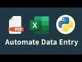 Automate pdf data entry with data in excel using python