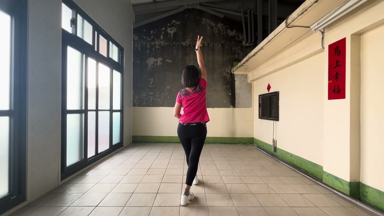 櫻花結@洪淑媚 #背面練習#倫巴#感謝邱月茹老師視頻分享#感謝編舞：陳文玲老師