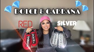 DOLCE GABBANA Red Silver Swarovski Crystal Sorrento Sneaker Review Cheetah Mamii