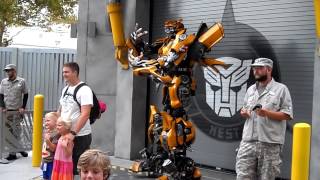 Bumblebee Robot Outside New Transformers 4D Ride At Universal Studios Orlando 2017 Hd 360 Pov