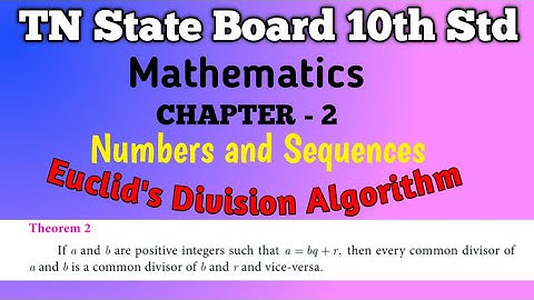 TN State board 10th Std | Maths |Chapter - 2| Theorem 2 | Euclid