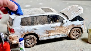 Washing Dirty 🤮 Miniature Land Cruiser After Extreme Off-roading | Diecast Car - Adult Hobbies