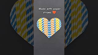 Colourful Heart ❤️ 3D Heart for Valentine Decoration Using Paper Straws | #valentinesday