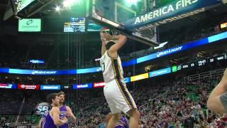 Brandon Rush finds Enes Kanter for the throw down vs Sacramento