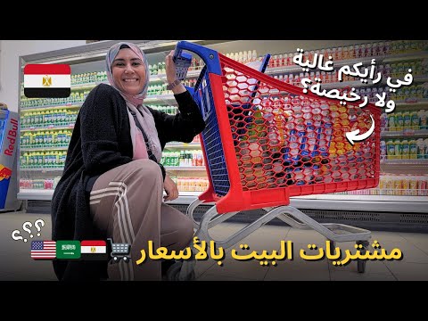 Household purchases with prices 🛒🇺🇸🇸🇦🇪🇬 In your opinion, are they expensive or cheap?