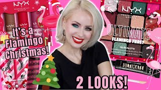 NEW NYX HOLIDAY FLAMINGO COLLECTION REVIEW + 2 LOOKS TUTORIAL | Steff