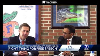 Sasse Met By Protesters During Univ Of Florida Forums
