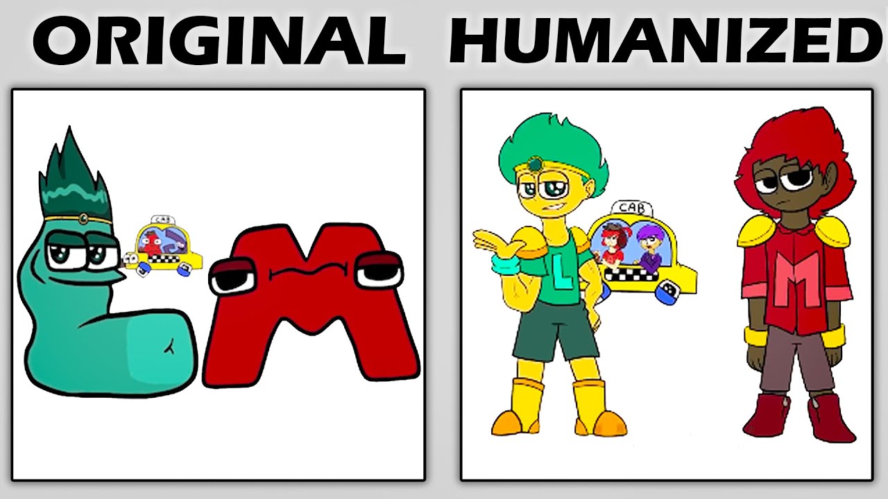 Alphabet Lore vs Humanized Alphabet Lore Characters - Comparison