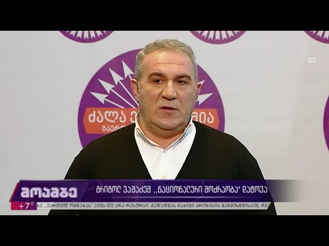 გრიგოლ ვაშაძემ „ნაციონალური მოძრაობა“ დატოვა