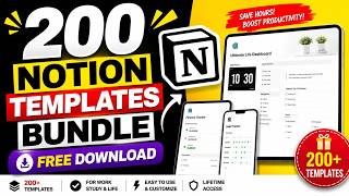 200+ Notion template Bundle