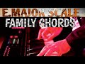 Emajor scale and family chords soura batte