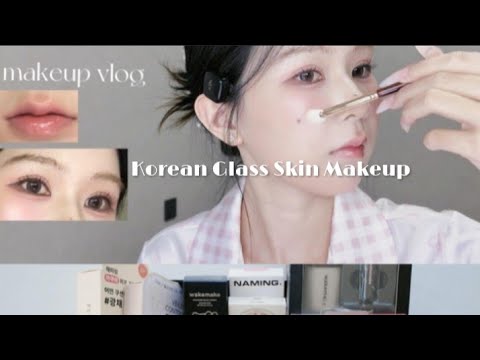 Korean Glass Skin Makeup ✨ Full Transformation | K-Beauty Idol Girl Look 😍
