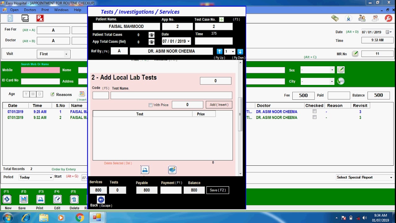 Easy Hospital Reception Part 7 Add X Ray Ultrasound And Laboratory T Hospital Reception Hospital Checkup