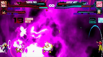 SSJ3 Goku, SSJ4 Goku, SSJ5 Vegeta & Vegito SSJ6 vs Majin Buu, Baby Vegeta, Nightmare Broly & Frieza