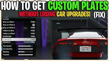 How To Create Custom License Plates In GTA 5 Online Without Losing Car Upgrades (FIX)