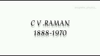 Indian Physicist C V Raman Scientist