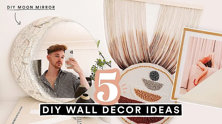 5 Ideas de Decoración de Pared DIY - ¡Espejo de Luna DIY Estético y Asequible!