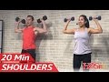 20 Min Shoulder Workout for Women & Men at Home with Dumbbells - Deltoid Exercises for Shoulders