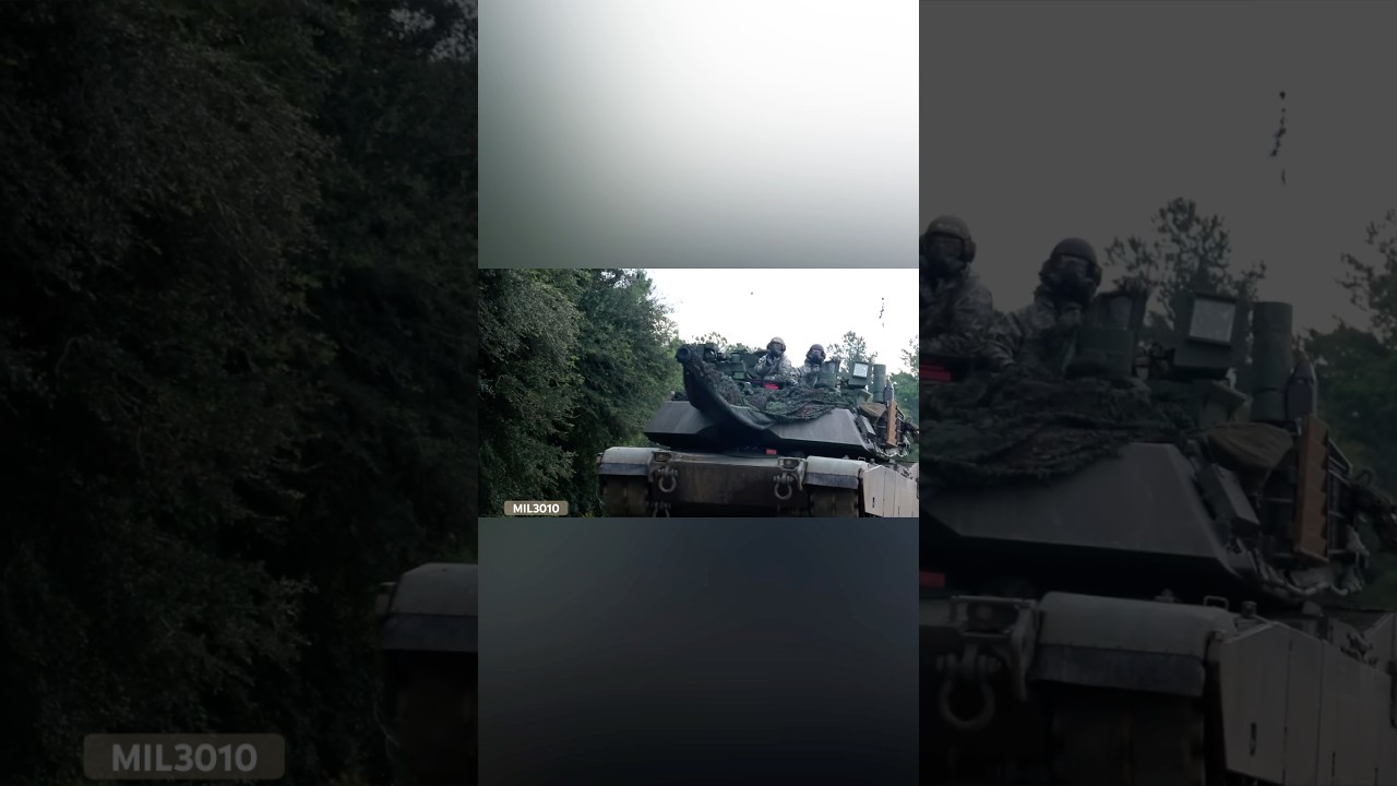 U.S. Army M1A2 Abrams tanks during training exercises in Georgia.