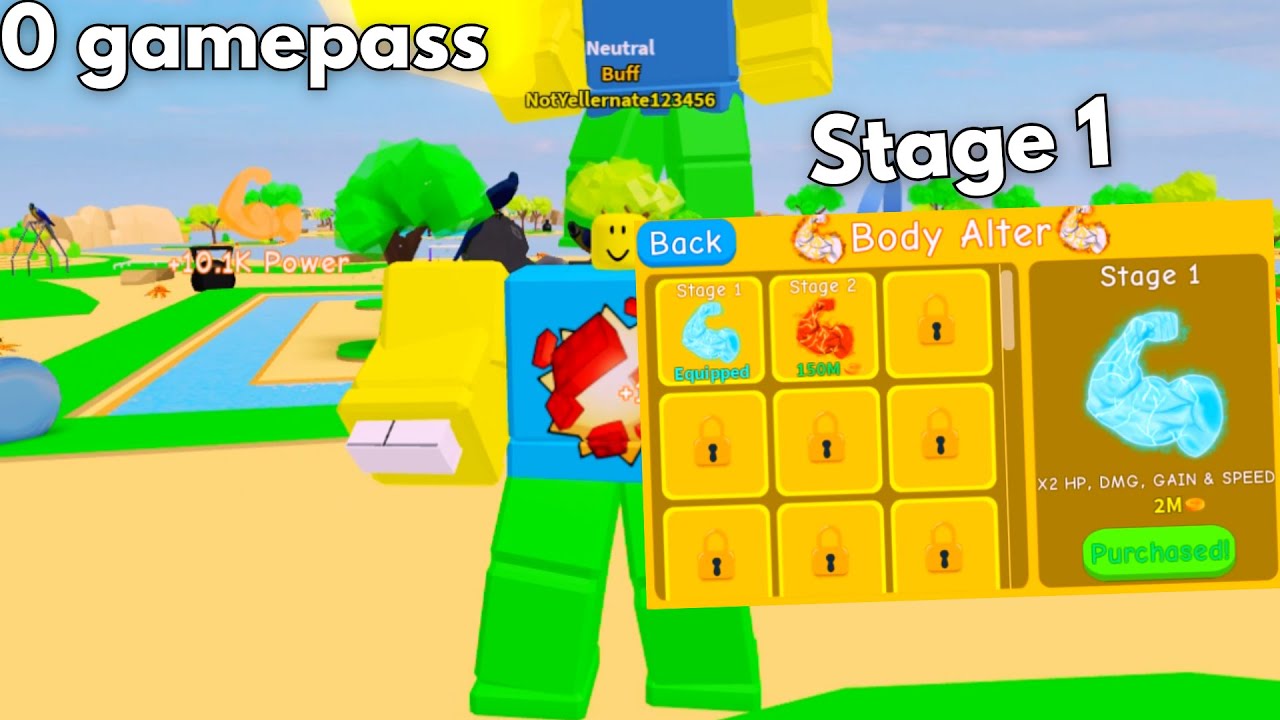 No Limit Lifting Simulator NO gamepass Stage 1!