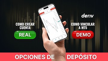 Cómo crear cuenta DEMO y REAL en #Deriv 📈 Como vincular con MetaTrader5 📲 y cómo depositar 💰