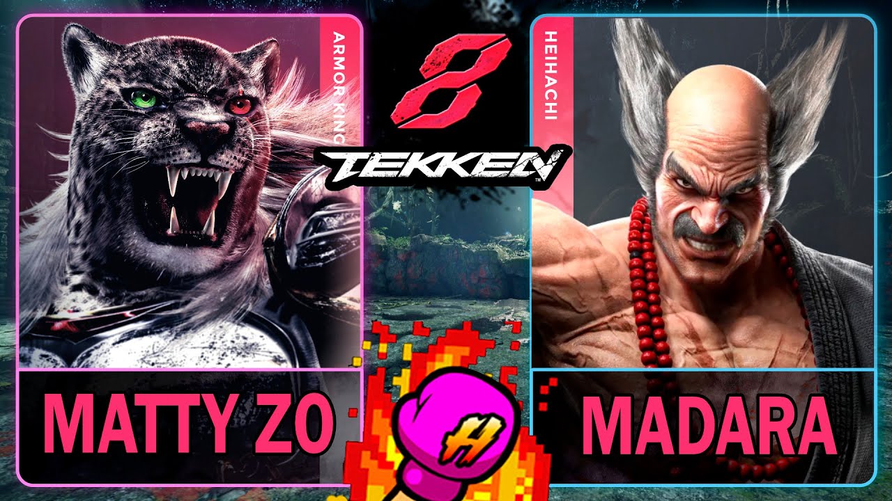 Tekken 8 Matty Zo (ARMOR KING) VS Madara (HEIHACHI)🥊 鉄拳8🥊4K