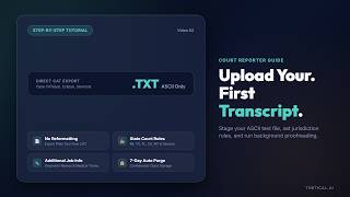 Information How to Upload Your First Transcript to Thetical News