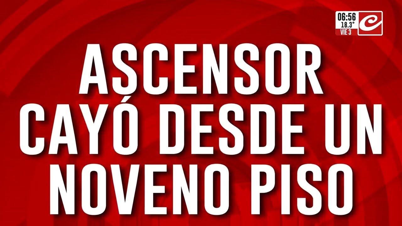 Ascensor repleto de jóvenes cayó desde un noveno piso en Palermo