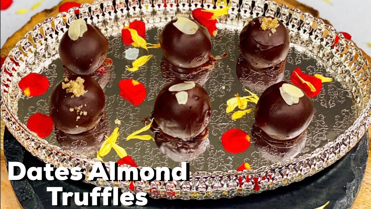 Dates & Almond Truffles |Sugar-Free Sweet | Dates & Nut Laddoos |Healthy Sweet | Flavourful Food