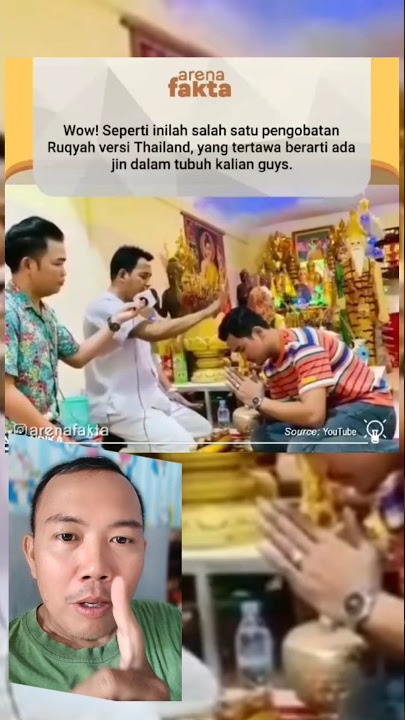 ruqyah versi Thailand ‼️😅😂 ✓yg tertawa berarti ada... #reaction #lucu