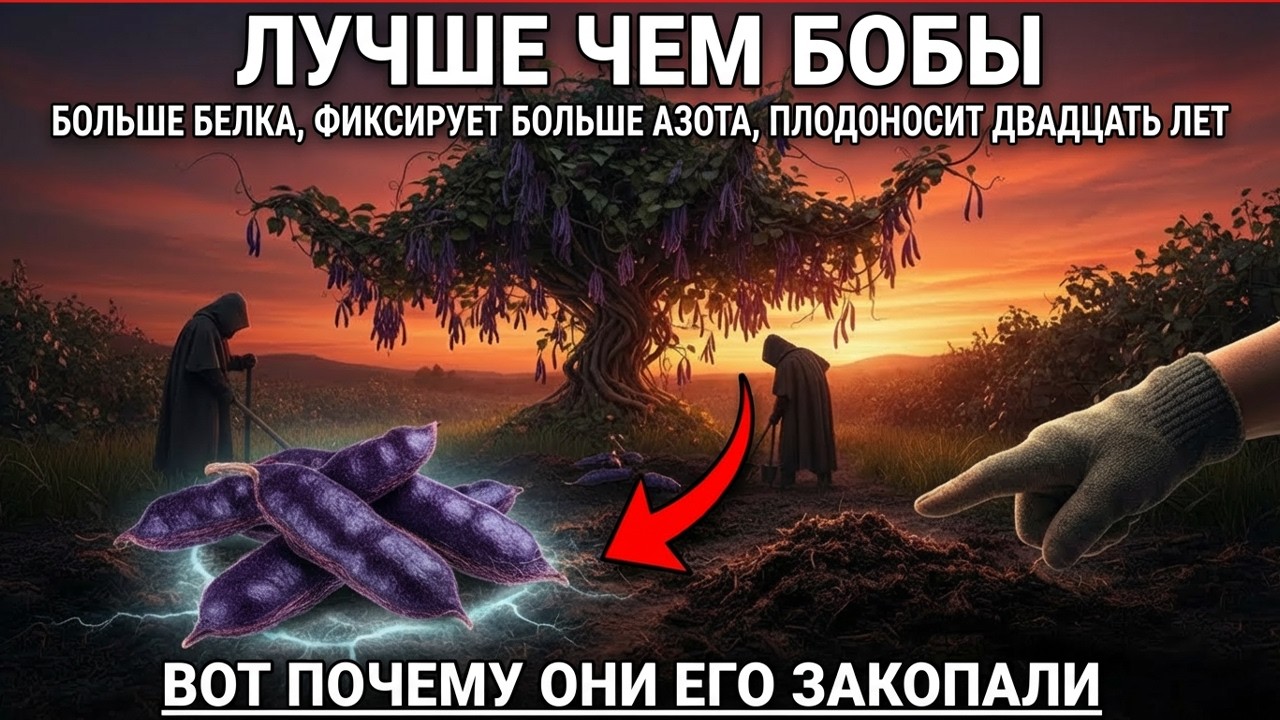 Лучше фасоли. Больше белка, фиксирует больше азота и плодоносит 20 лет