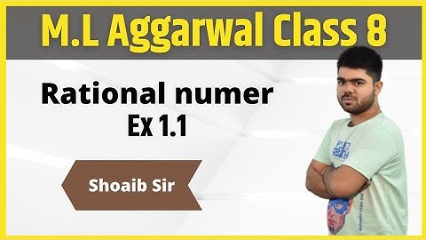 Class 8 | M.L  Aggarwal | Rational number | Ex 1.1
