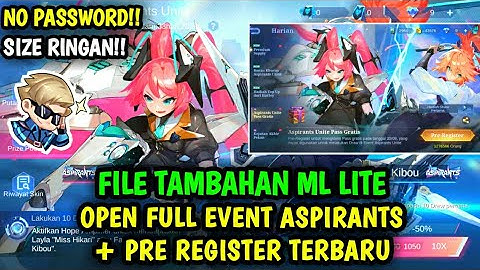 Data Open Full Event Aspirants + Pre Register Terbaru Patch GS Revamp | File Tambahan ml lite