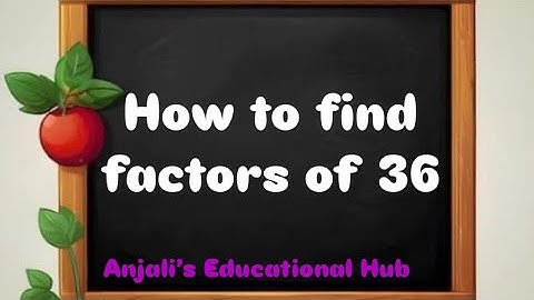 How to find factors of 36 #primefactors #maths #mathstricks #education #shortsvideo #shorts #yt